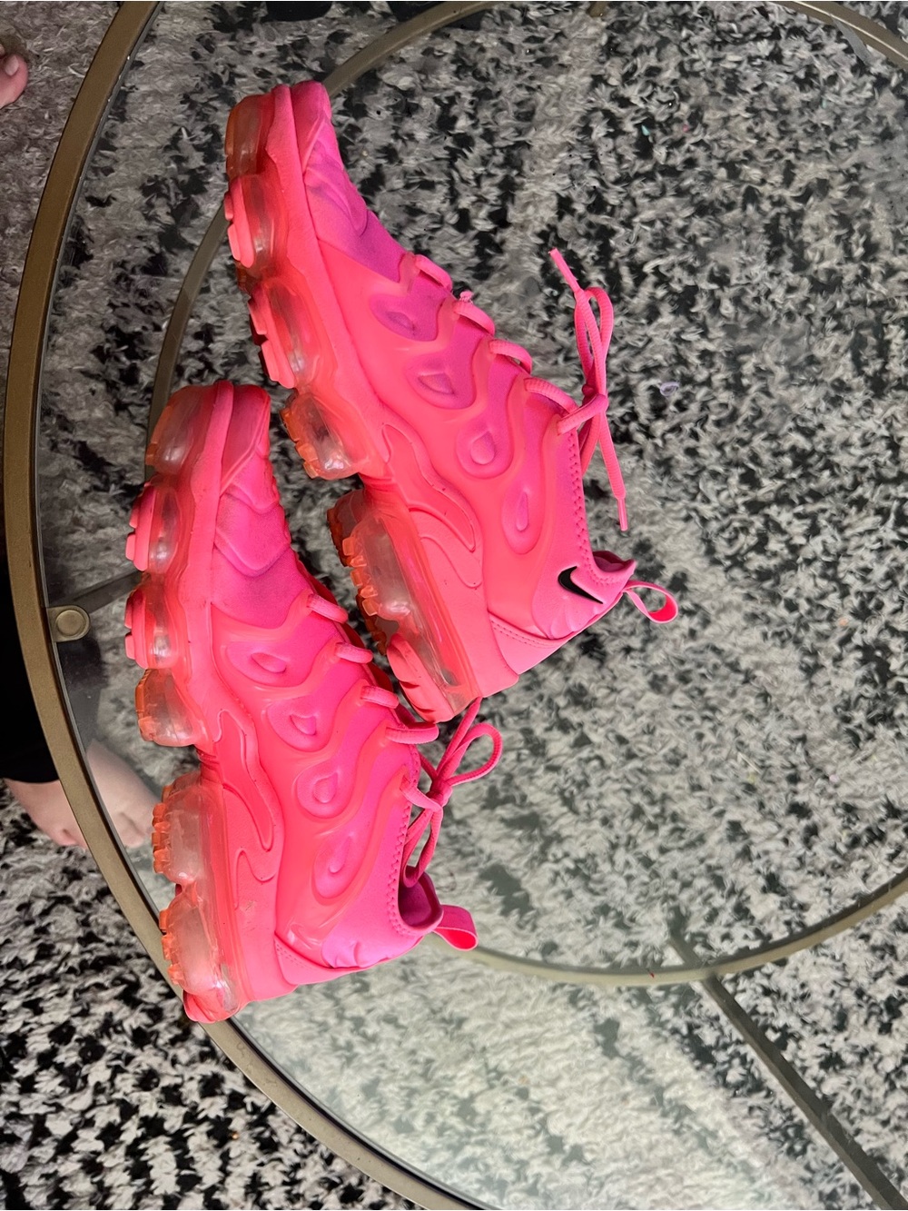Nike Women's Athletic Shoes Hot Pink with Orange Air Sole